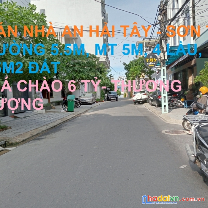 Cơ hội trong tay. nhà an hải tây, sơn trà. 95m2, 4lầu,đ5.5m. chỉ 6 tỷ