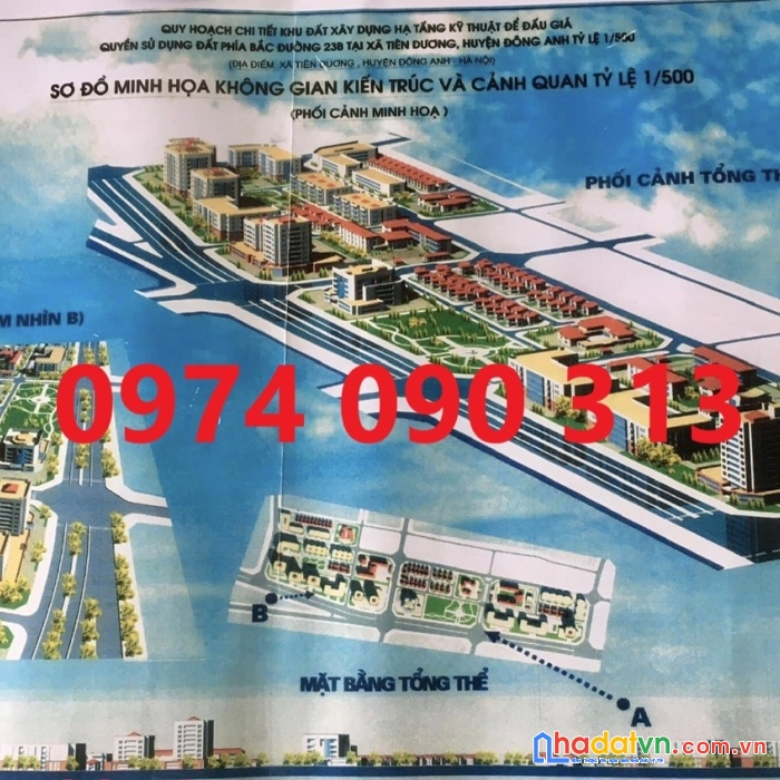 Bán 15350m dự án nhà cao tầng  mặt đường ql23b đông anh.