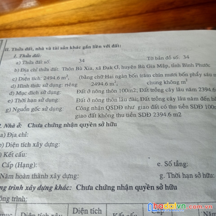 Sở hữu ngay 2 lô đất mặt tiền  vị trí siêu đắc địa tại huyện bù gia mập, tỉnh bình phước