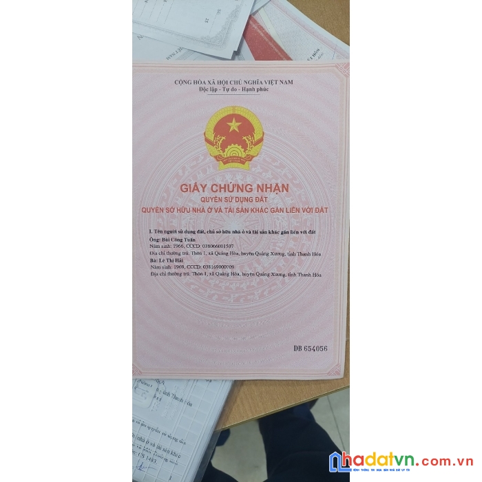 Chính chủ cần bán đất biệt thự ở xã hoàng sơn, huyện nông cống, thanh hóa