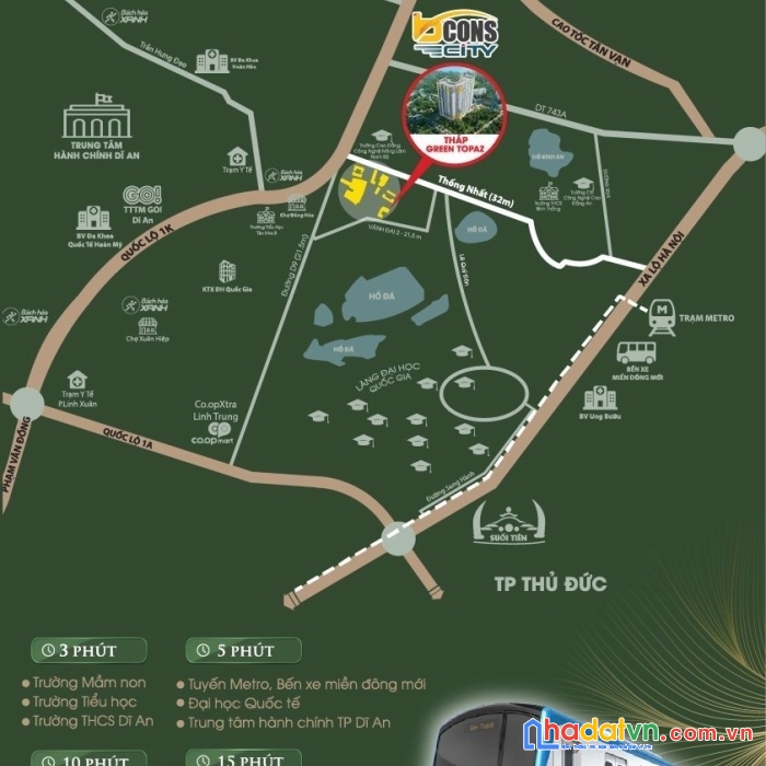 Dự án bcons city- tháp green topaz. chỉ 30 triệu giữ ngay 1 căn vị trí siêu đẹp