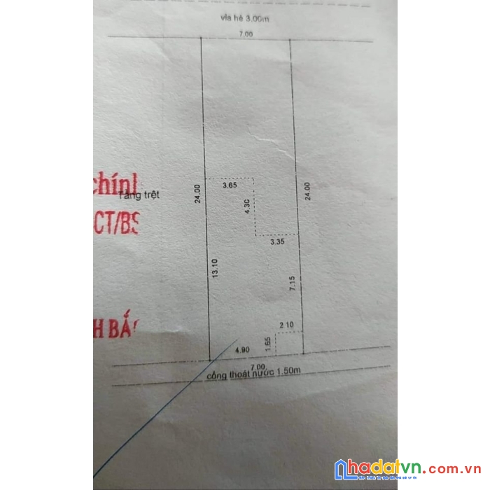 Bán nhà mt thanh vinh, 170m2, ngang 7, 2.4 tỷ