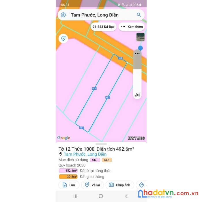 Chính chủ cần bán đất mặt tiền vị trí đẹp tại : vũng tàu