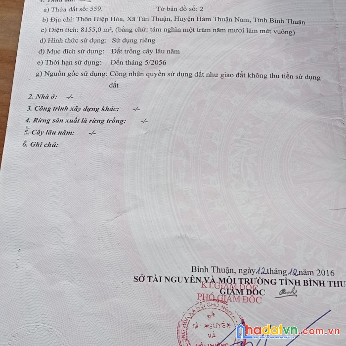 Sở hữu ngay lô đất vị trí đẹp tại tỉnh bình thuận