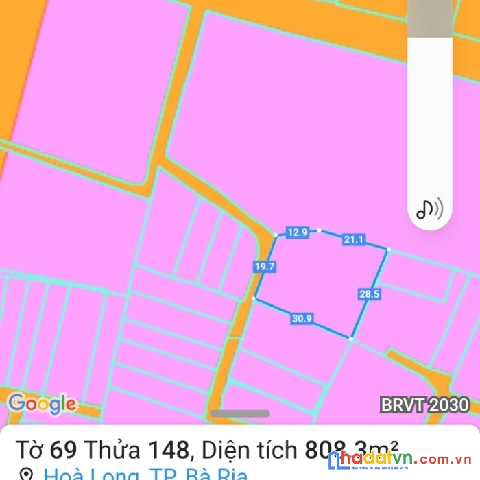 Chính chủ cần bán đất vị trí đẹp tại thành phố bà rịa