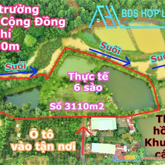 Bán lô đất trên sổ 3110m2 - thực tế hơn 6000m2