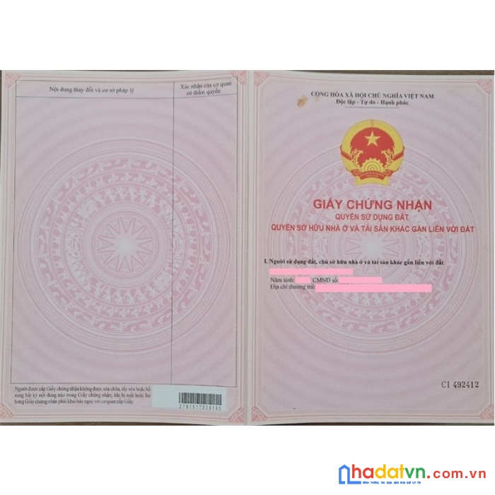 Bán đất 96.8m2, full thổ cư, sổ hồng chính chủ, mặt tiền đường nhựa, dương đình cúc,tân kiên