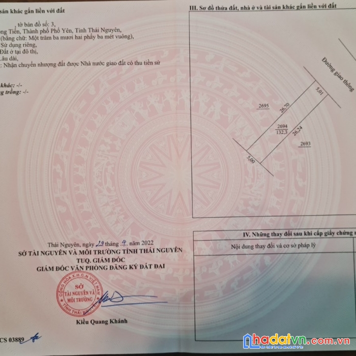 Bán gấp đất chính chủ tại sam sung thái nguyên