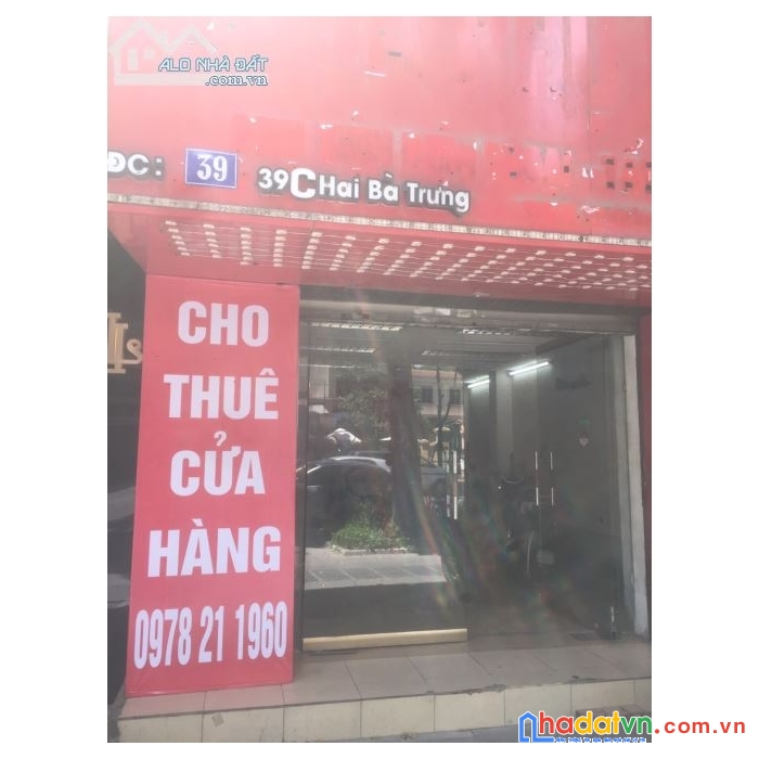 Cho thuê cửa hàng 39c hai bà trưng, ngã tư quang trung- hai bà trưng