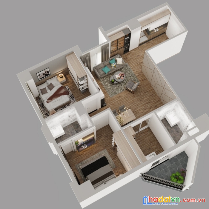 Tecco garden căn 2pn 82m2 2bc view triệu đô nhìn ra công viên, hỗ trợ vay 60% căn hộ 0% 12 tháng