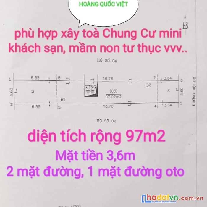 Bán mảnh đất 97m2 hoàng quốc việt ngõ oto 12 tỷ 0909858789