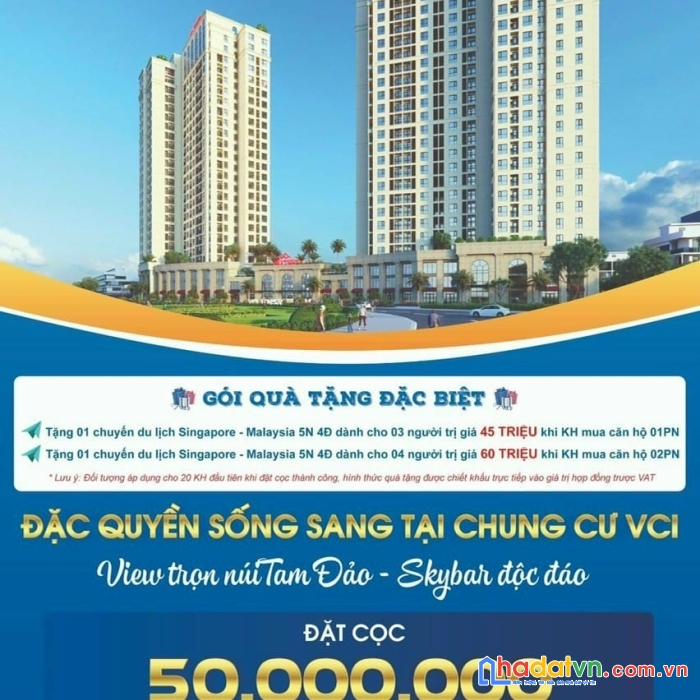 Độc quyền căn góc 2 ngủ 2 vs chung cư vci tower vĩnh yên giá ngoại giao