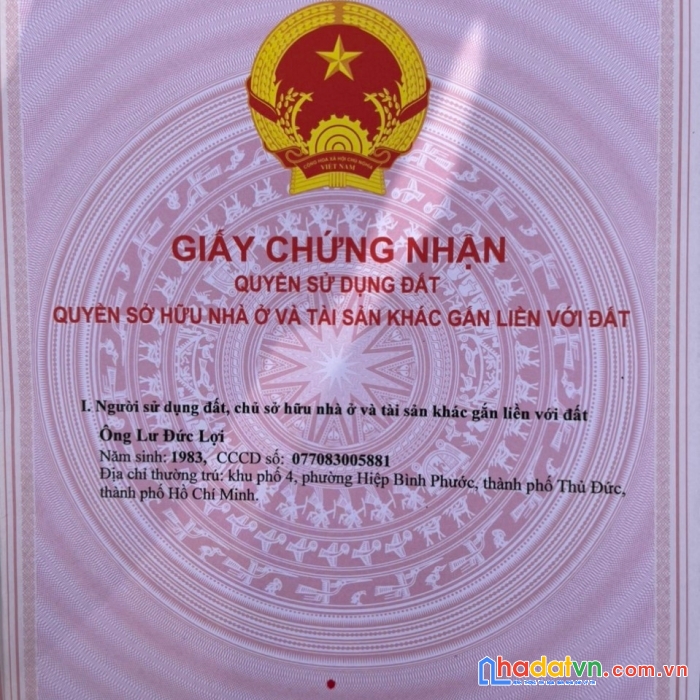 Chính chủ cần bán gấp lô đất  huyện dầu tiếng , tỉnh bình dương