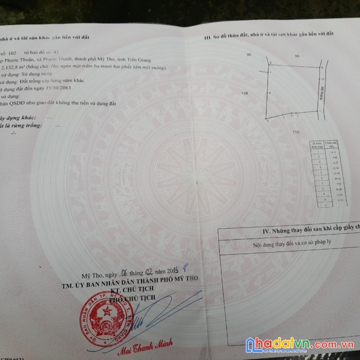 Chính chủ bán gấp 3 nền liền 2 mặt tiền tại mỹ tho, tiền giang
