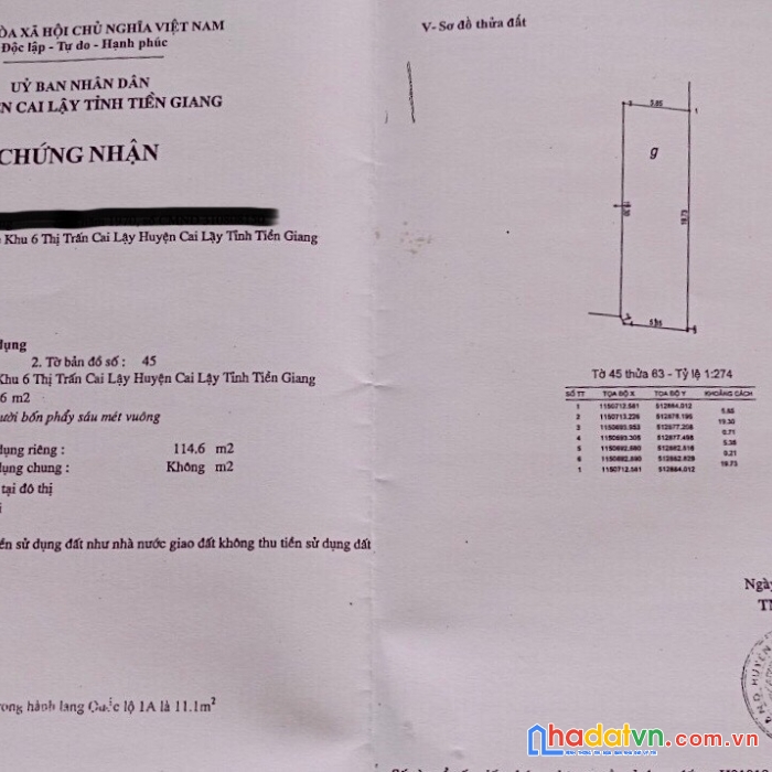 Chính chủ cần bán gấp nhà mặt tiền vị trí đẹp tại tiền giang