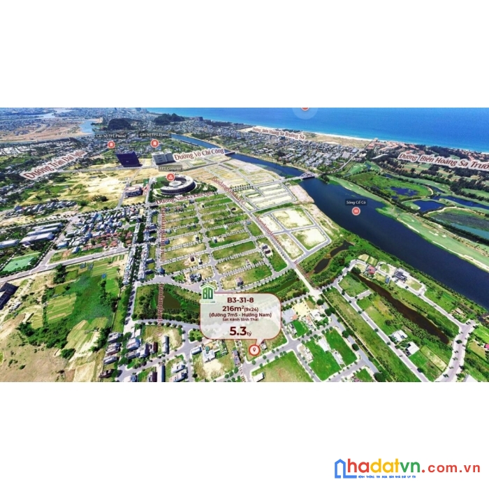 Biệt thự fpt city sát kênh sinh thái – ngang 9m – 5.3 tỷ