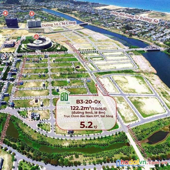 2 lô trục bắc nam fpt city giá tốt nhất thị trường – lh: 0901 303 202