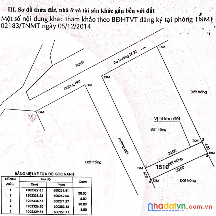 Cần bán lô đất vị trí đẹp tại đường thạnh xuân 22- quận 12