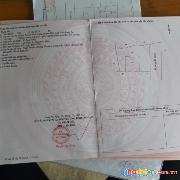 Sở hữu ngay lô đất đẹp tại xã an ninh đông, huyện đức hoà, long an