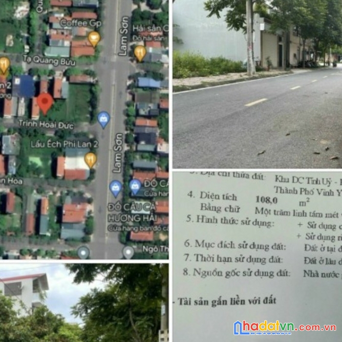 Chính chủ cần bán lô đất đẹp vị trí đắc địa tại đông tâm – vĩnh phúc