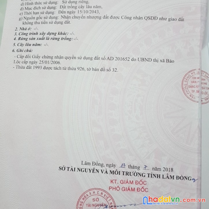 Đất chính chủ siêu đẹp, siêu rẻ tại xã đam bri, tp bảo lộc, tỉnh lâm đồng