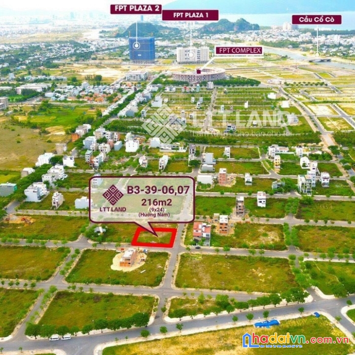 Bán lô 216m2 fpt đà nẵng rộng đẹp xây biệt thự tuyệt vời