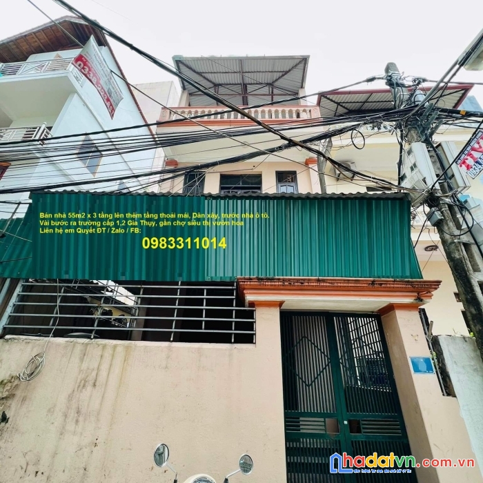 Bán nhà nguyễn văn cừ, 55m2 x 3 tầng, mặt tiền 4,5m, ngõ thông, ô tô, có sân trước tiện dụng