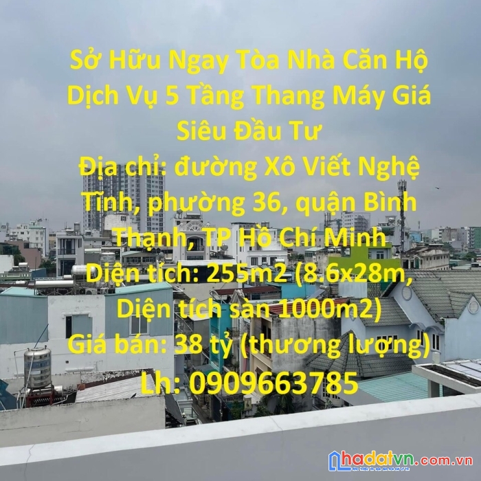 Sở hữu ngay tòa nhà căn hộ dịch vụ 5 tầng thang máy giá siêu đầu tư