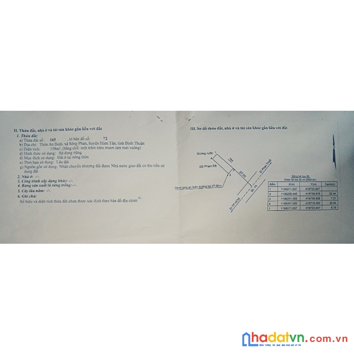 Cần bán lô đất đẹp tại xã sông phan - hàm tân - bình thuận
