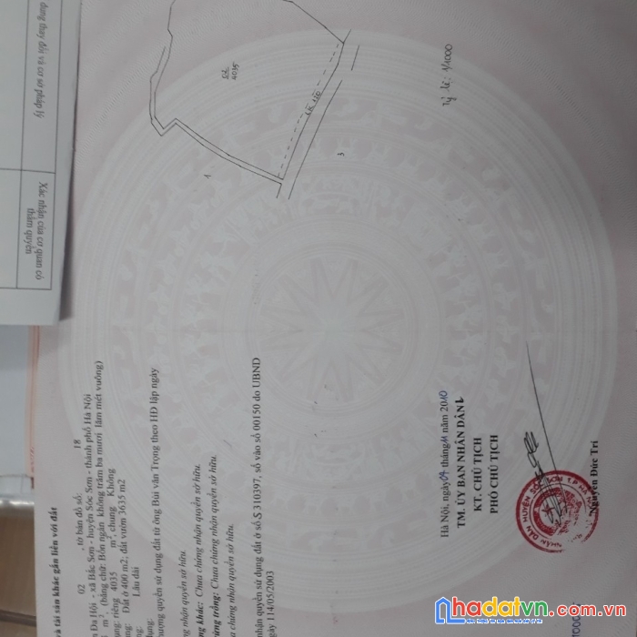 Chính chủ bán đất bắc sơn. sóc sơn. hà nội