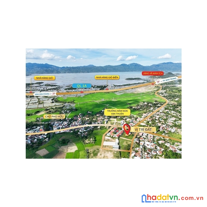 Nhỉnh 1 tỷ sở hữu đất nền đầu tư ninh hòa - khánh hòa (thổ cư)