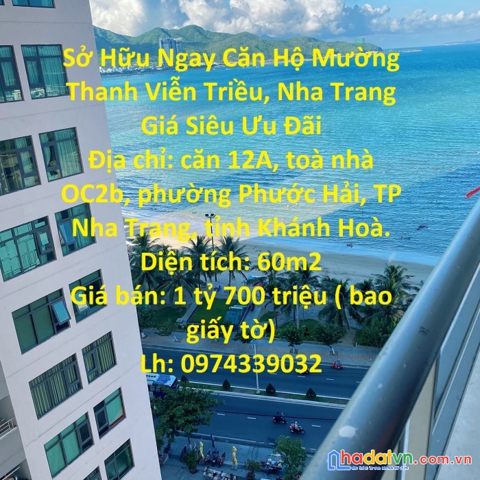 Sở hữu ngay căn hộ mường thanh viễn triều, nha trang giá siêu ưu đãi