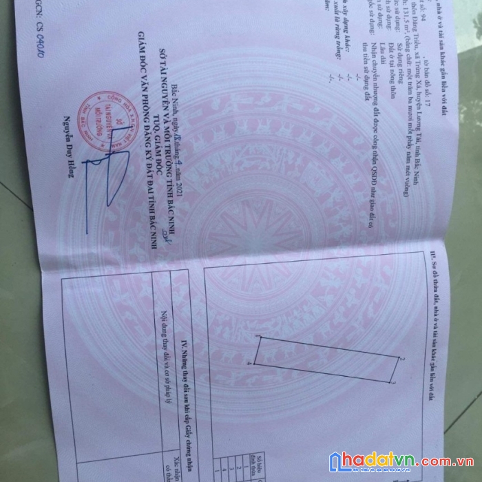 Tc vài trăm triệu có ngay lô đất ở hoài thượng, thuận thành, bắc ninh