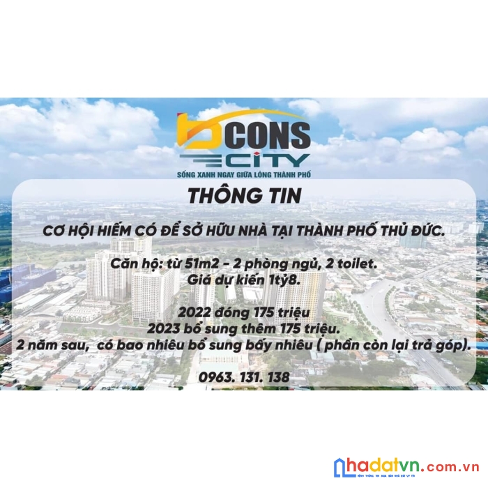 Cơ hội tốt nhất sở hữu căn hộ thủ đức bcons city _ tháp green topaz 2pn/2wc 1 tỷ 8 giá tốt nhất