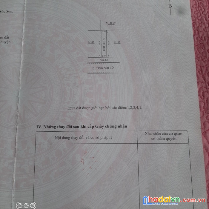 Bán 48m2 khu tái định cư dược hạ, tiên dược, sóc sơn. giá rẻ nhất kv
