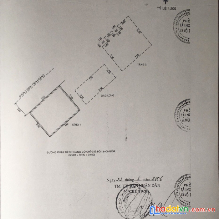 Bán gấp nhà 3 tầng mt đinh tiên hoàng, 5.xx tỷ nhỏ có thương lượng