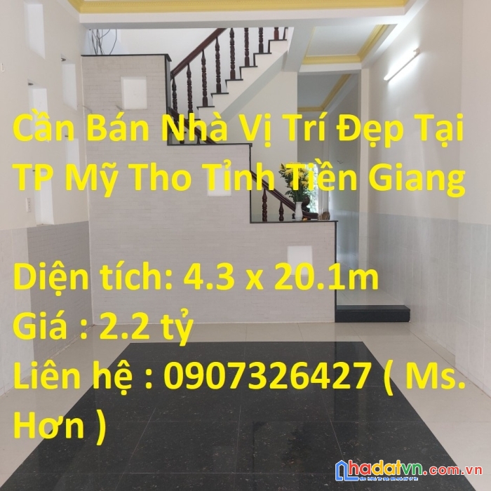 Cần bán nhà vị trí đẹp tại tp mỹ tho tỉnh tiền giang