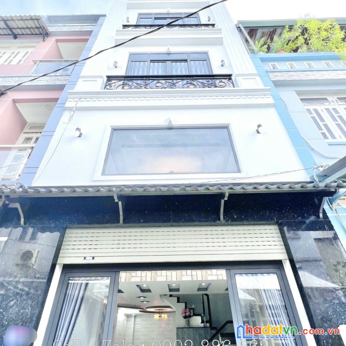 Nhà đẹp, hẻm 3.5m, trần hưng đạo, 4 x 12m, 3 lầu, 4pn, tân phú, dt 48m², giá 4.9 tỷ