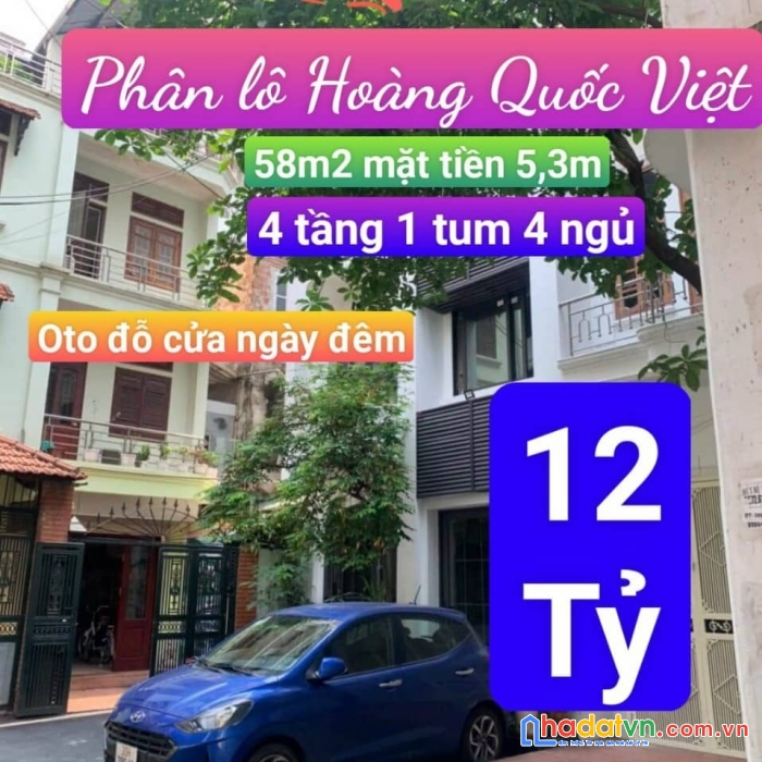 Bán nhà phân lô hoàng quốc việt 0909858789