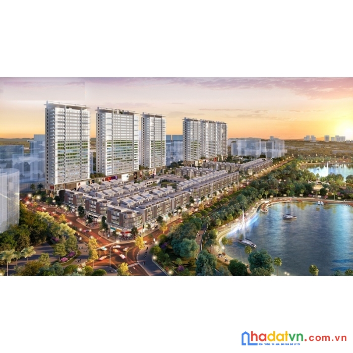 Bán shophouse khai sơn city long biên mặt tiền 5m mặt hồ