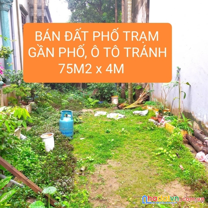 Bán đất phân lô phố trạm-lb, thông số vàng, ô tô tránh, 6 tầng thang máy, giá đầu tư, 75m2x4m