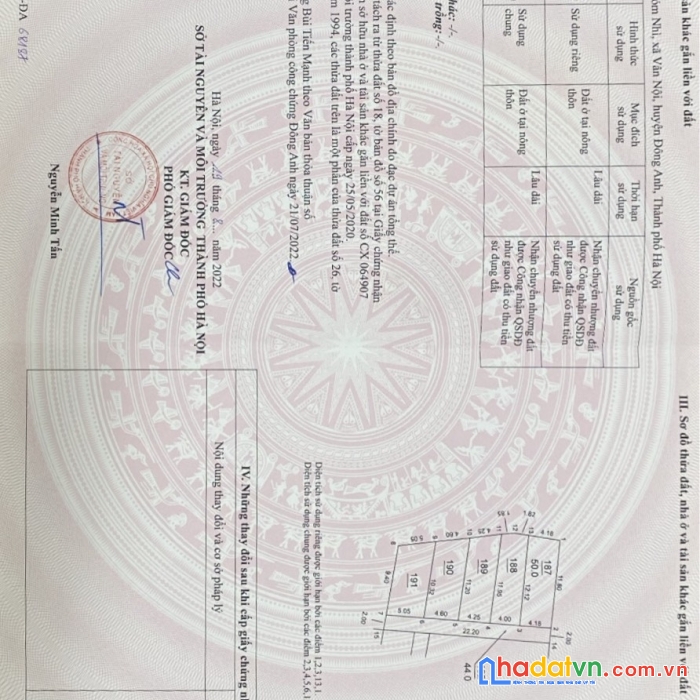 Hơn 1 tỷ có ngay 1 trong 3 lô đất vàng thôn nhì, vân trì, đông anh.