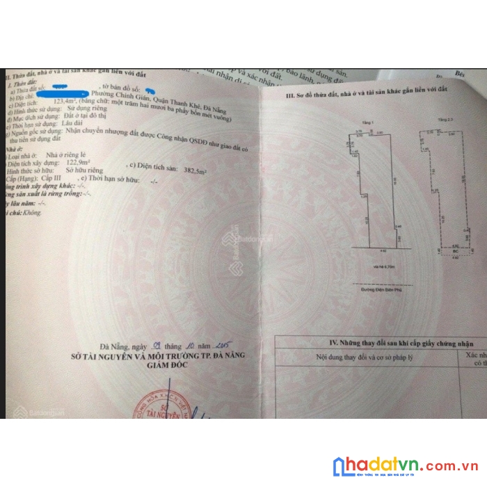 Bán nhà mt điện biên phủ,s: 123.4m2,1x.x tỷ