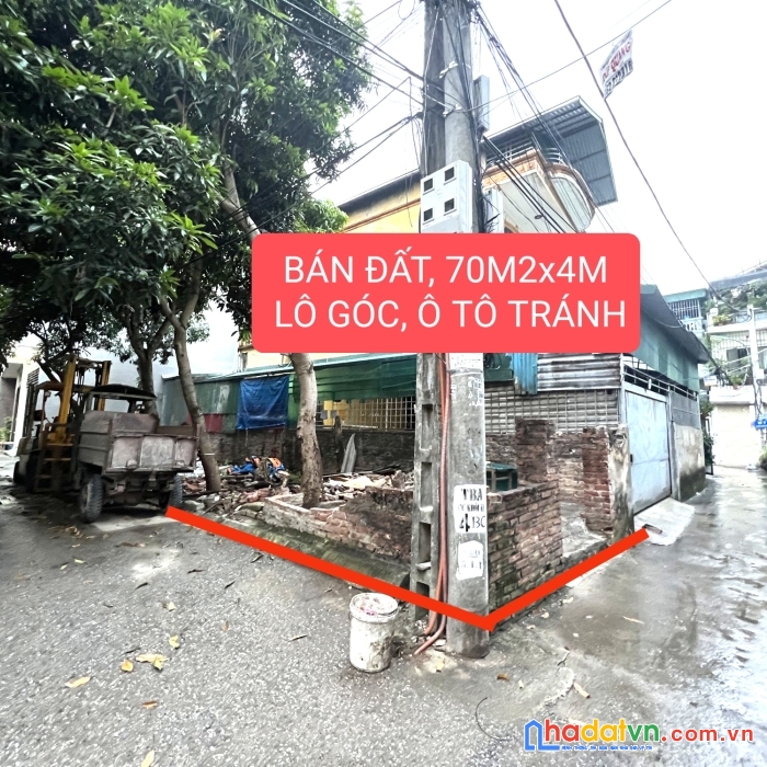 Bán đất siêu rẻ cự khối, long biên, lô góc, ô tô tránh, 70m2x4m