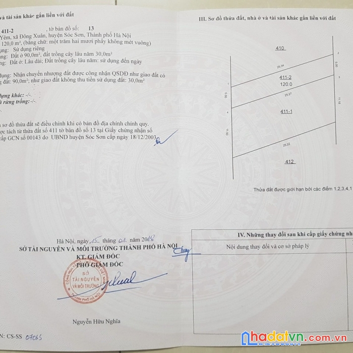 Bán đất kinh doanh tại thôn yêm đông xuân sóc sơn lh - 0399786838