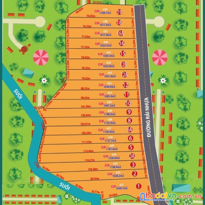 Đất hớn quản bình phứơc 1650m2 giá 620 triệu