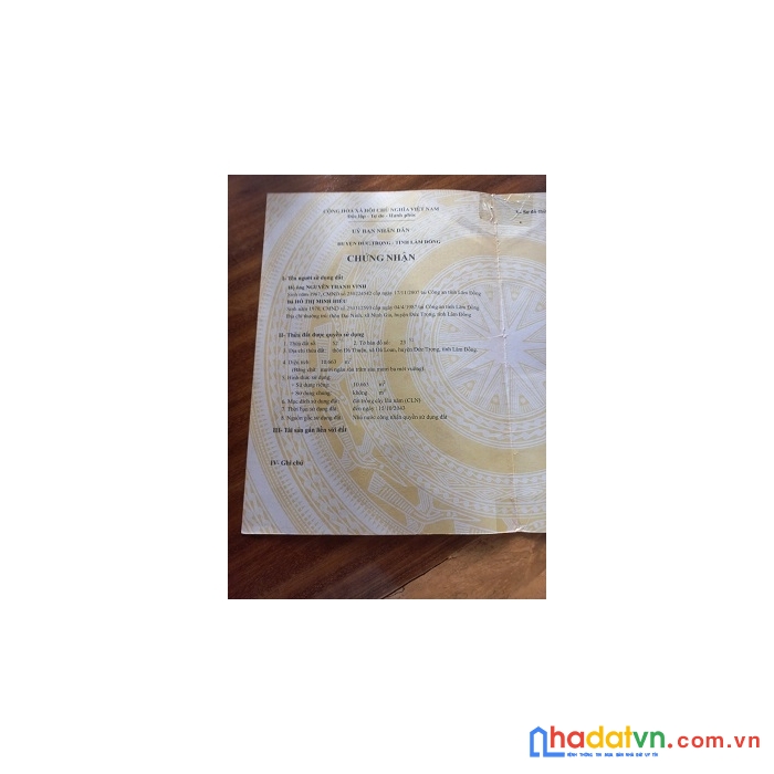 Chính chủ cần bán đất vườn xã đà loan, huyện đức trọng, tỉnh lâm đồng.