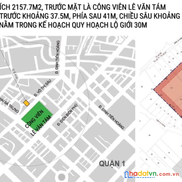 Mt 72 - 74 võ thị sáu, p. tân định, q.1, diện tích: 37x56m, nở hậu 41m, cn: 2157,7m2, xd: 3 hầm,