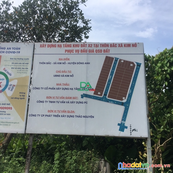 Bán đất đấu giá x2 thôn bắc kim nỗ đông anh