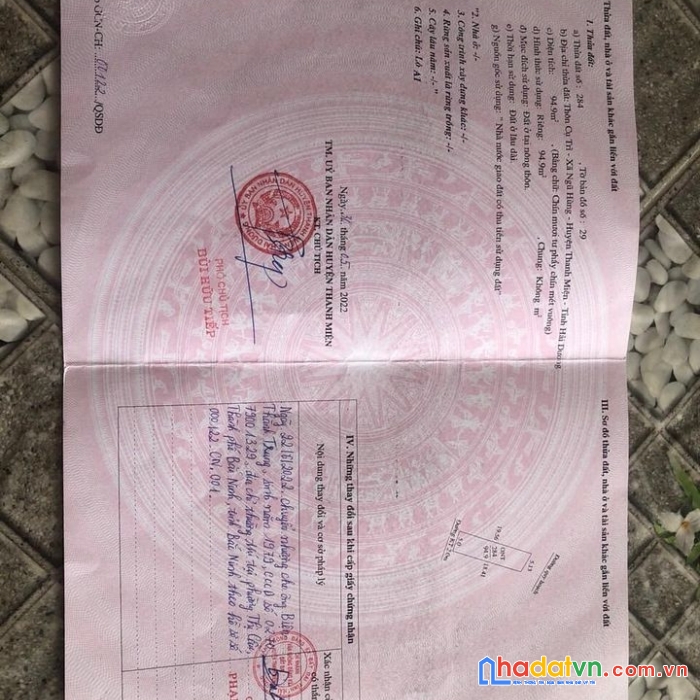 Chính chủ cần bán nhanh lô đất dân ngũ hùng – thanh miện – hải dương